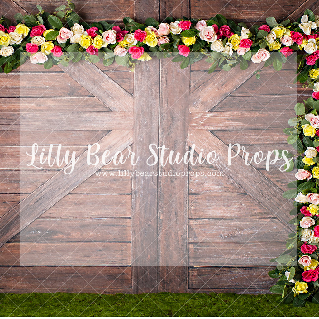 CLIMBING ROSES 1 - Lilly Bear Studio Props, barn door, boho spring, FABRICS, farm, floral arch, floral garland, spring, spring barn, spring barn doors
