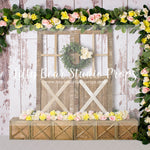 CLIMBING ROSES 3 - Lilly Bear Studio Props, barn door, barn doors, boho spring, FABRICS, farm, floral arch, floral garland, spring, spring barn, spring barn doors