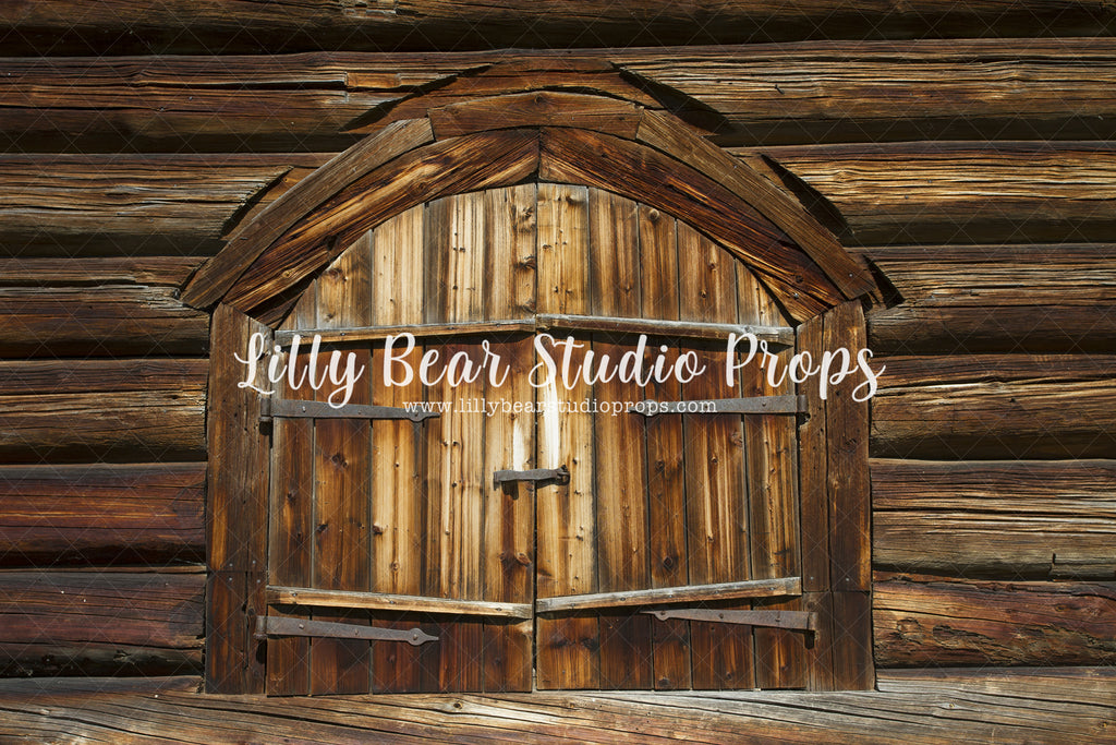 Cabin Entrance by Lilly Bear Studio Props sold by Lilly Bear Studio Props, christmas - Fabric - holiday - Wrinkle Free
