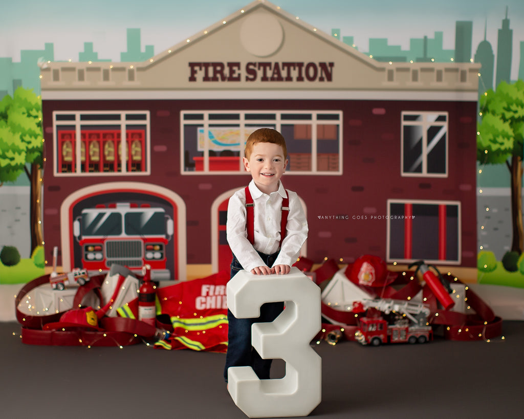 Call The Firefighters by Anything Goes Photography sold by Lilly Bear Studio Props, axe - Fabric - fire - fire chief