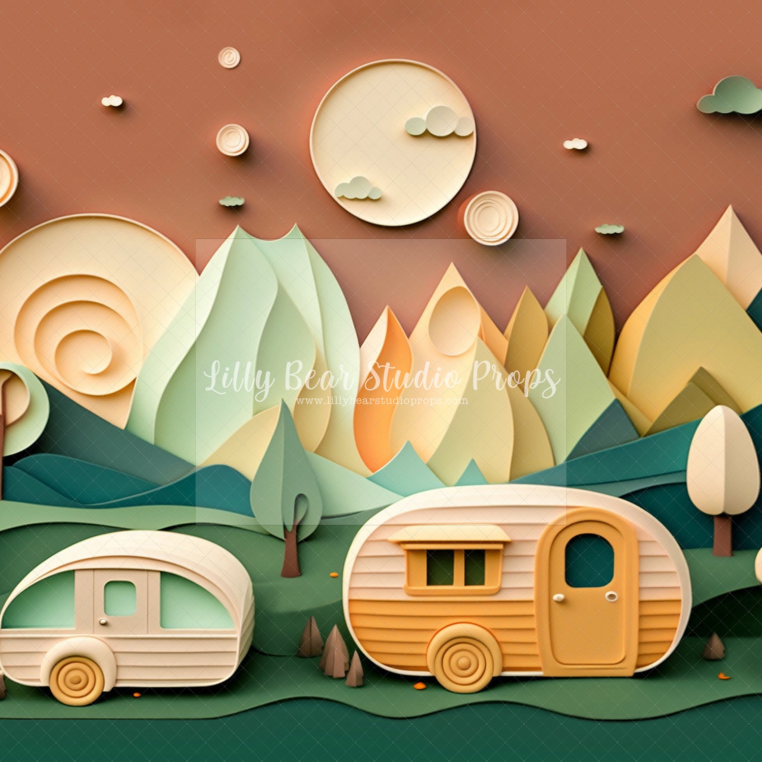 Camper Vans & Earthy Tones - Sweep Option