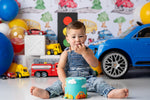 Car Town by Lilly Bear Studio Props sold by Lilly Bear Studio Props, blue car - car - car town - Fabric - kids cars - r