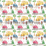 Car Town by Lilly Bear Studio Props sold by Lilly Bear Studio Props, blue car - car - car town - Fabric - kids cars - r
