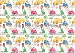 Car Town by Lilly Bear Studio Props sold by Lilly Bear Studio Props, blue car - car - car town - Fabric - kids cars - r