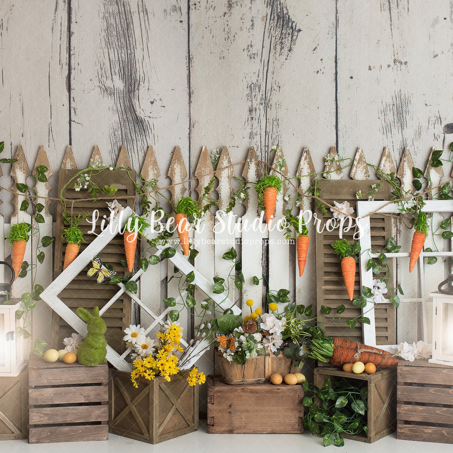 Carrot Garden by Daniella Photography sold by Lilly Bear Studio Props, bunnies - bunny - carrot - carrot garden - carro