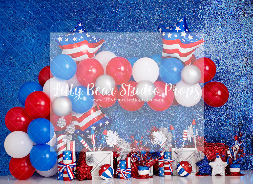 Celebrate the 4th - Lilly Bear Studio Props, 4th of July, america, american flag, celebrate, fireworks, July 4th, July Forth, red and blue, red blue white, stars, us flag, usa, usa flag