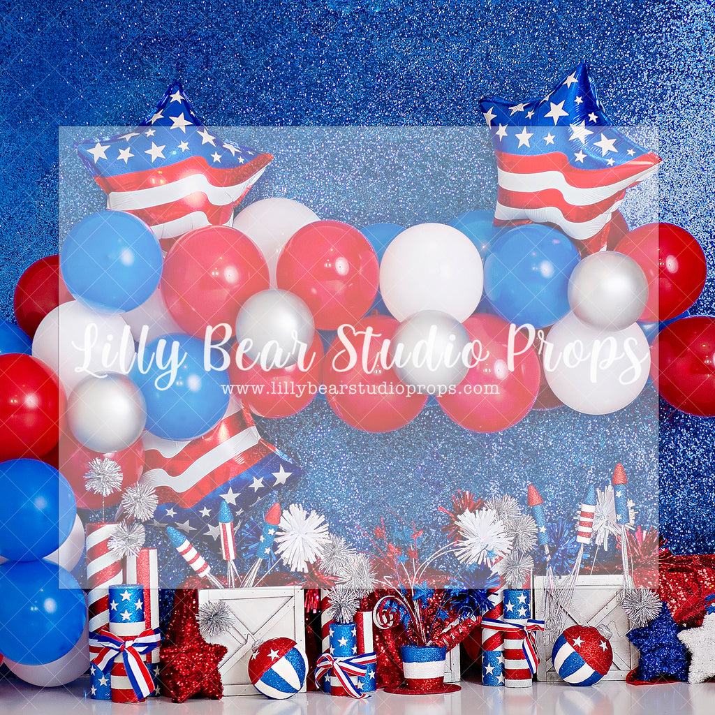 Celebrate the 4th - Lilly Bear Studio Props, 4th of July, america, american flag, celebrate, fireworks, July 4th, July Forth, red and blue, red blue white, stars, us flag, usa, usa flag