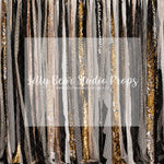 Celebration - Lilly Bear Studio Props, birthday, birthday decor, black, black and white stripes, decor, gold, gold black and white, gold strands, gold strips, moon, party, stripes, white