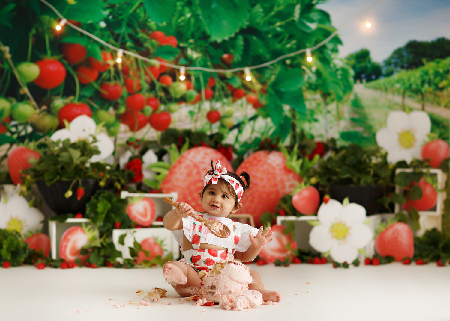 Berry Field - 84x60" Wrinkle Free Fabric RTS