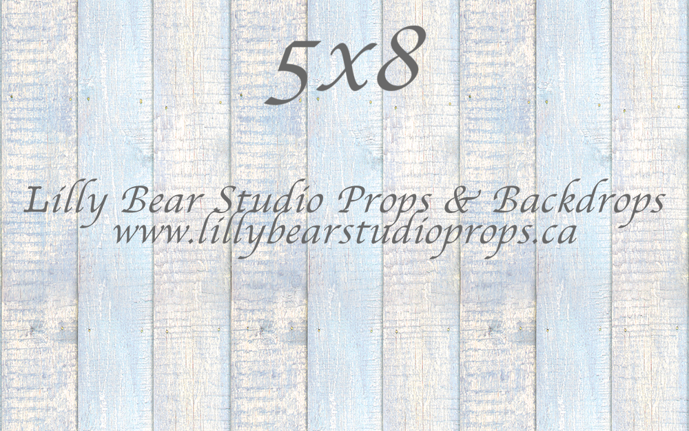 Chalk Blue Vertical Wood Planks Floor - Lilly Bear Studio Props, FABRICS, FLOORS, mat floors