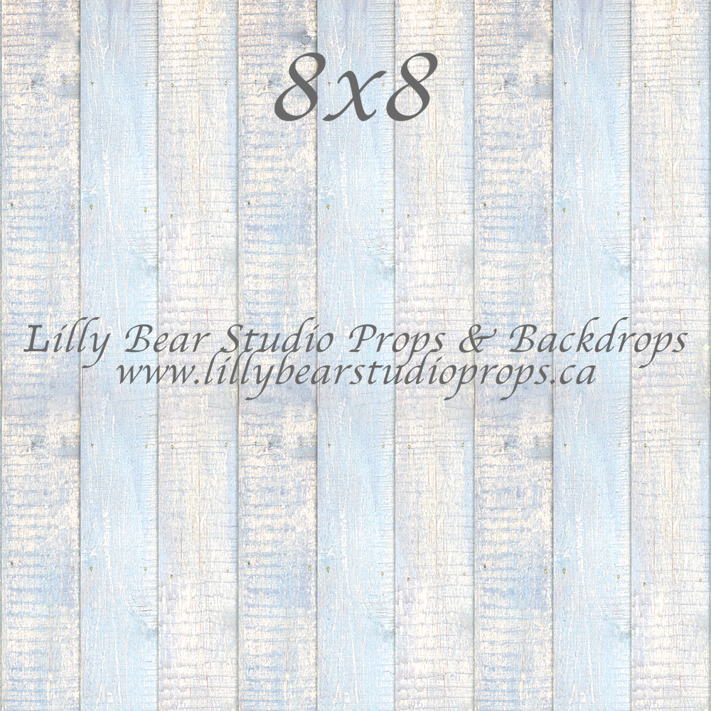 Chalk Blue Vertical Wood Planks Floor - Lilly Bear Studio Props, FABRICS, FLOORS, mat floors