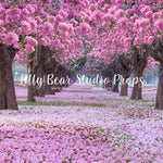 Cherry Blossom Forest by Lilly Bear Studio Props sold by Lilly Bear Studio Props, blue floral - blue flower - blue flow