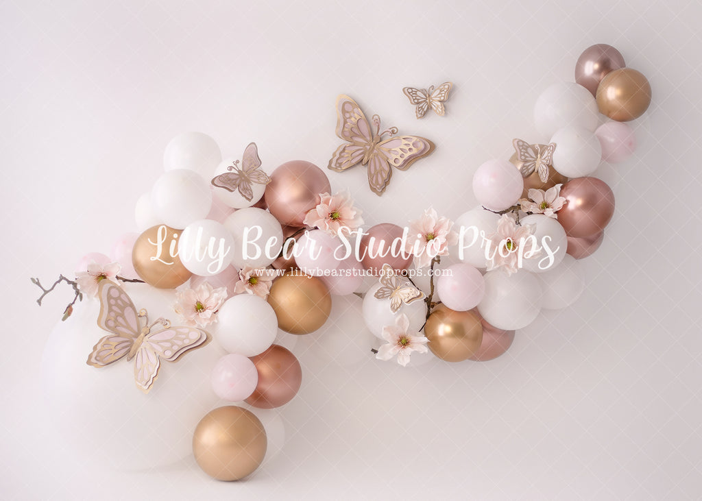 Cherry Blossom & Butterflies - Lilly Bear Studio Props, butterflies, butterfly, butterfly arch, butterfly balloons, butterfly colours, butterfly flowers, butterflyland, cake smash, cherry blossoms, Fabric, floral pink, gold, gold and pink, gold balloons, pastel, pastel balloon garland, pastel pink, pink and gold, pink and gold balloons, pink and white balloons, pink balloons, pink blast, pink bunny, pink burst, pink floral, pink white and gold, white balloons, Wrinkle Free Fabric