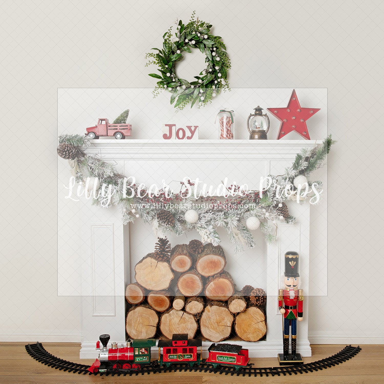 Choo Choo Christmas - Lilly Bear Studio Props, christmas, Cozy, Decorated, Festive, Giving, Holiday, Holy, Hopeful, Joyful, Merry, Peaceful, Peacful, Red & Green, Seasonal, Winter, Xmas, Yuletide