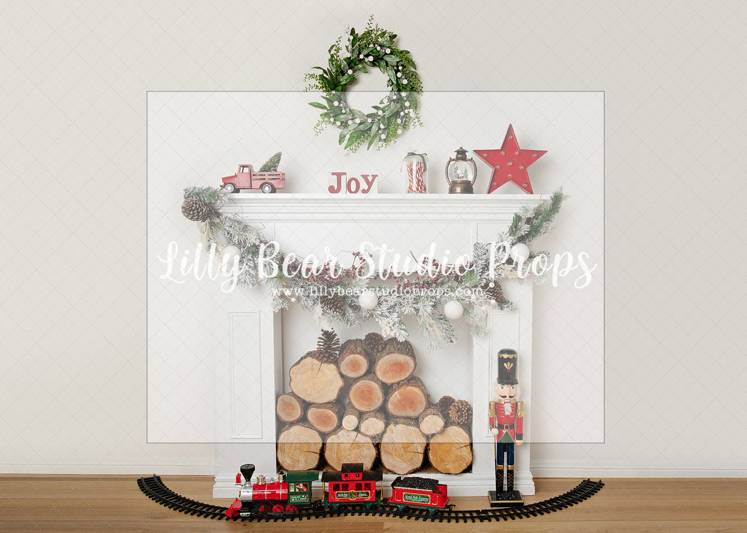 Choo Choo Christmas - Lilly Bear Studio Props, christmas, Cozy, Decorated, Festive, Giving, Holiday, Holy, Hopeful, Joyful, Merry, Peaceful, Peacful, Red & Green, Seasonal, Winter, Xmas, Yuletide