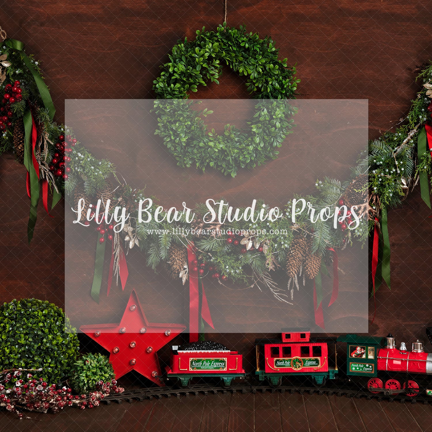 Choo Choo Train - Lilly Bear Studio Props, christmas, Cozy, Decorated, Festive, Giving, Holiday, Holy, Hopeful, Joyful, Merry, Peaceful, Peacful, Red & Green, Seasonal, Winter, Xmas, Yuletide
