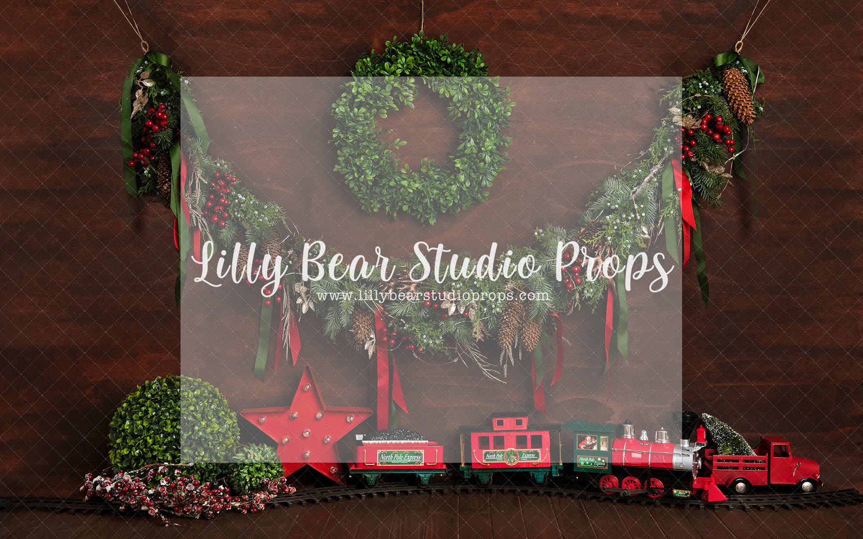 Choo Choo Train - Lilly Bear Studio Props, christmas, Cozy, Decorated, Festive, Giving, Holiday, Holy, Hopeful, Joyful, Merry, Peaceful, Peacful, Red & Green, Seasonal, Winter, Xmas, Yuletide