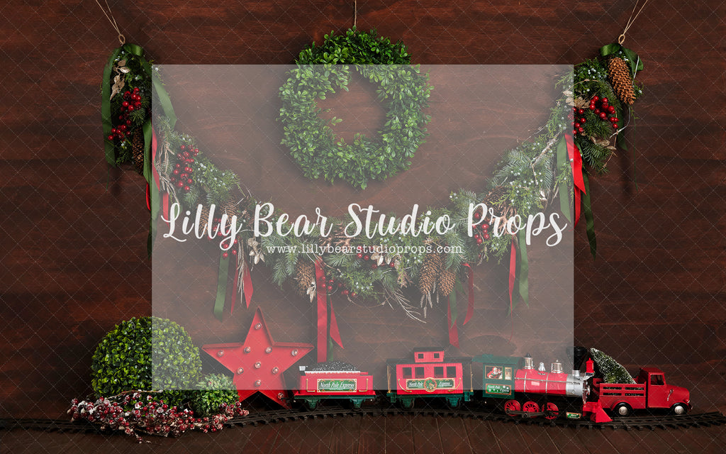 Choo Choo Train - Lilly Bear Studio Props, christmas, Cozy, Decorated, Festive, Giving, Holiday, Holy, Hopeful, Joyful, Merry, Peaceful, Peacful, Red & Green, Seasonal, Winter, Xmas, Yuletide