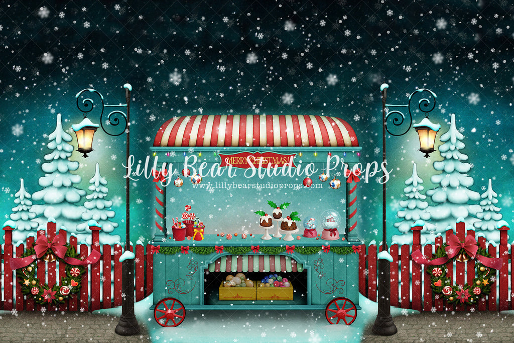 Christmas Candy Cart by Lilly Bear Studio Props sold by Lilly Bear Studio Props, christmas - Fabric - holiday - Wrinkle