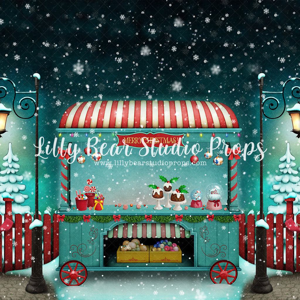 Christmas Candy Cart by Lilly Bear Studio Props sold by Lilly Bear Studio Props, christmas - Fabric - holiday - Wrinkle