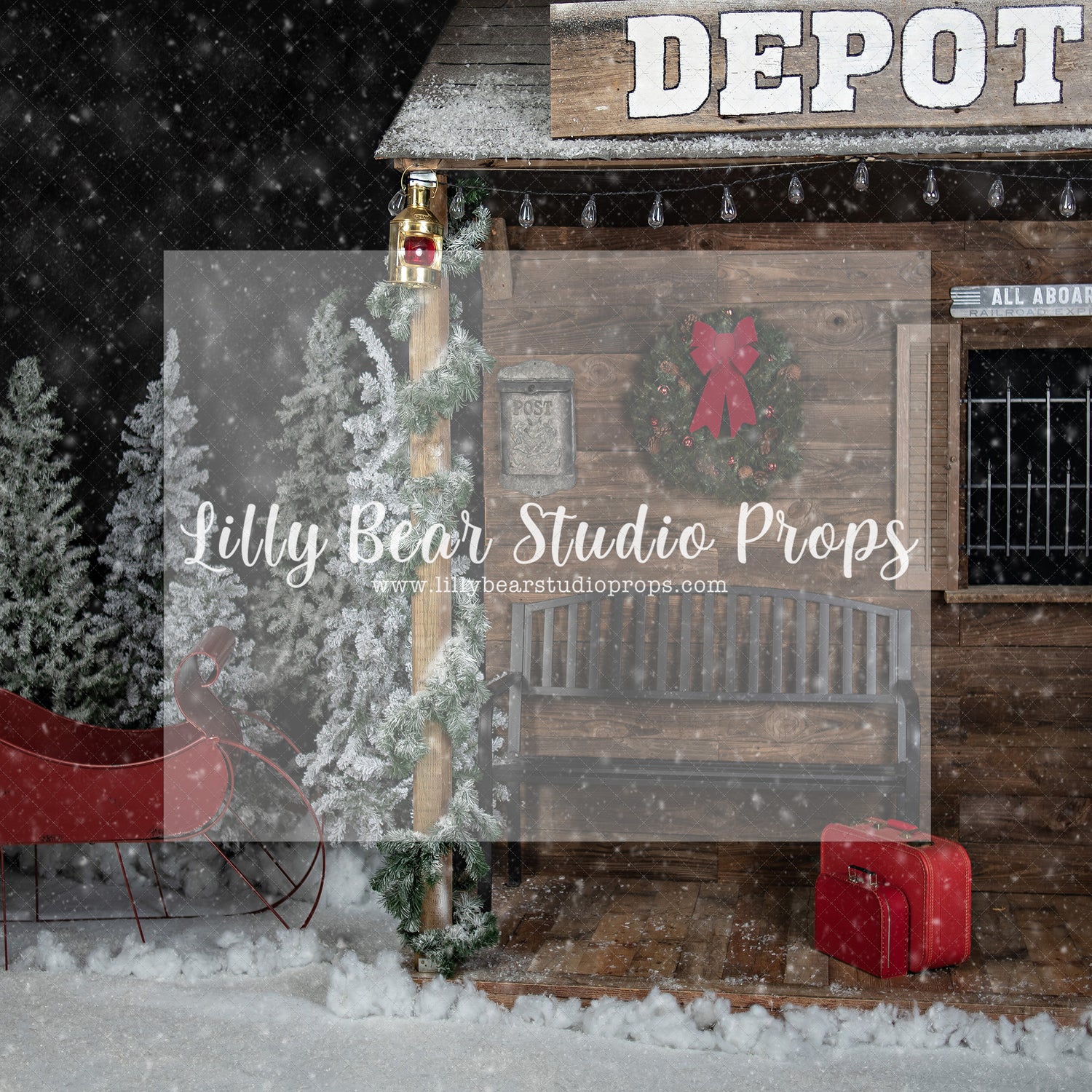 Christmas Depot - Lilly Bear Studio Props, christmas, Cozy, Decorated, Festive, Giving, Holiday, Holy, Hopeful, Joyful, Merry, Peaceful, Peacful, Red & Green, Seasonal, Winter, Xmas, Yuletide