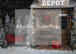 Christmas Depot - Lilly Bear Studio Props, christmas, Cozy, Decorated, Festive, Giving, Holiday, Holy, Hopeful, Joyful, Merry, Peaceful, Peacful, Red & Green, Seasonal, Winter, Xmas, Yuletide