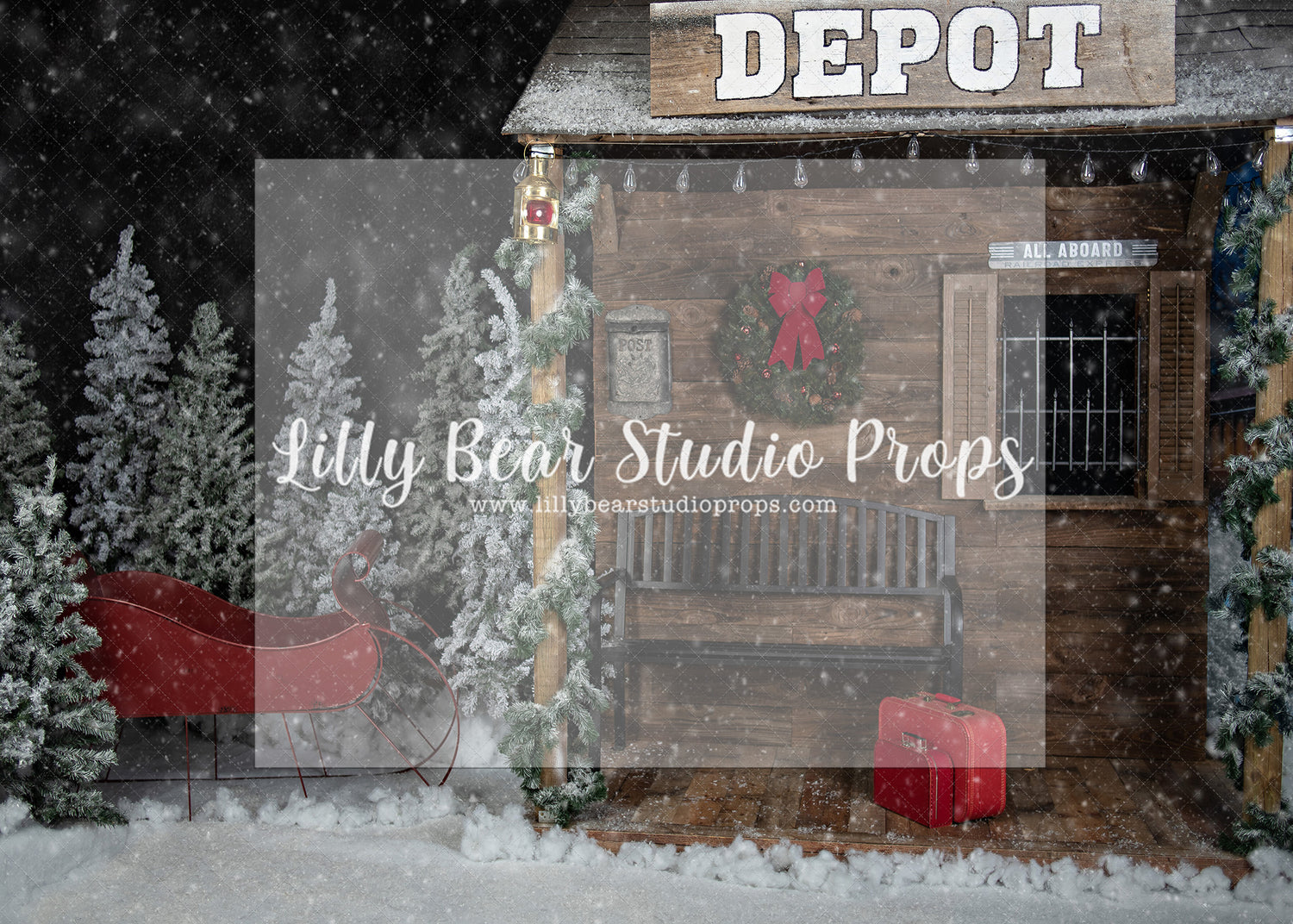 Christmas Depot - Lilly Bear Studio Props, christmas, Cozy, Decorated, Festive, Giving, Holiday, Holy, Hopeful, Joyful, Merry, Peaceful, Peacful, Red & Green, Seasonal, Winter, Xmas, Yuletide