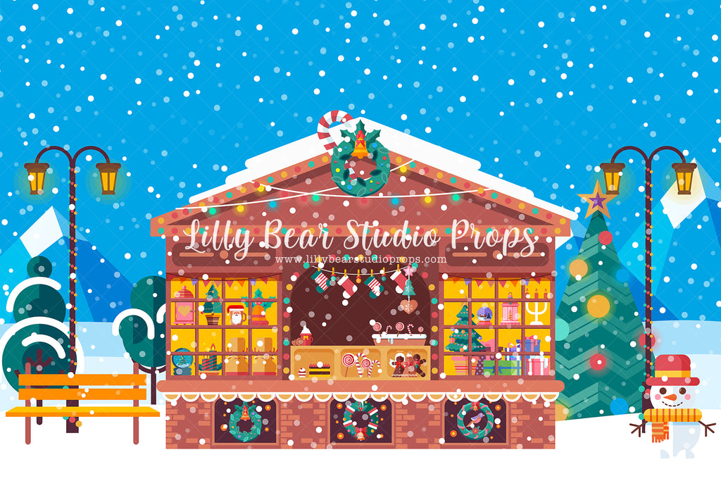 Christmas Jingle Market by Lilly Bear Studio Props sold by Lilly Bear Studio Props, christmas - Fabric - holiday - Wrin