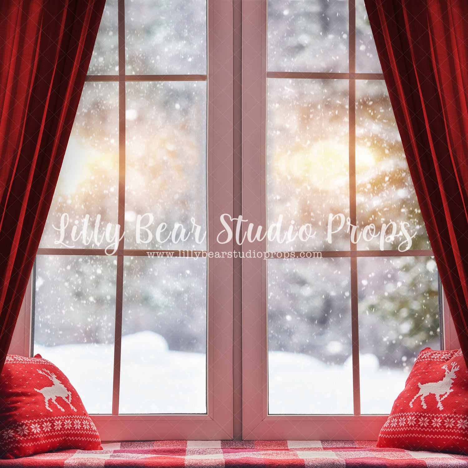 Christmas Morning by Lilly Bear Studio Props sold by Lilly Bear Studio Props, christmas - Fabric - holiday - Wrinkle Fr