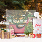 Christmas Sleigh - Lilly Bear Studio Props, christmas, christmas sleigh, Fabric, holiday, presents, santa, santa candy cane, santa cookies, santa deer, santa door, santa hat, santa house, santa magic, santa sleigh, santas toy shop, santas toys, santas village, Wrinkle Free Fabric