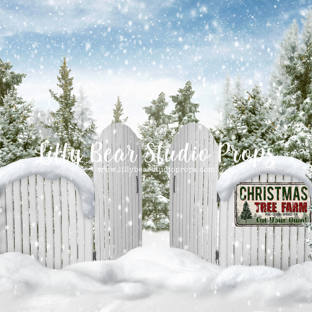Christmas Tree Farm by Jessica Ruth Photography sold by Lilly Bear Studio Props, christas snow - christmas - christmas
