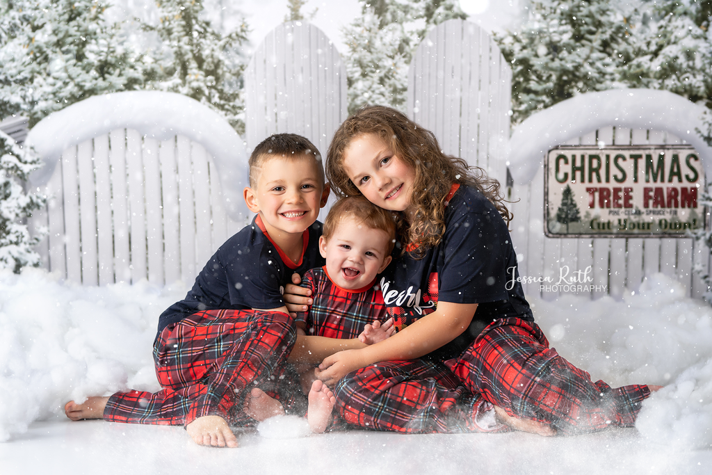 Christmas Tree Farm by Jessica Ruth Photography sold by Lilly Bear Studio Props, christas snow - christmas - christmas