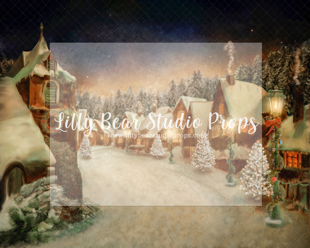 Christmas Village - Lilly Bear Studio Props, christmas, Cozy, Decorated, Festive, Giving, Holiday, Holy, Hopeful, Joyful, Merry, Peaceful, Peacful, Red & Green, Seasonal, Winter, Xmas, Yuletide