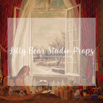 Christmas Window - Lilly Bear Studio Props, christmas, Cozy, Decorated, Festive, Giving, Holiday, Holy, Hopeful, Joyful, Merry, Peaceful, Peacful, Red & Green, Seasonal, Winter, Xmas, Yuletide