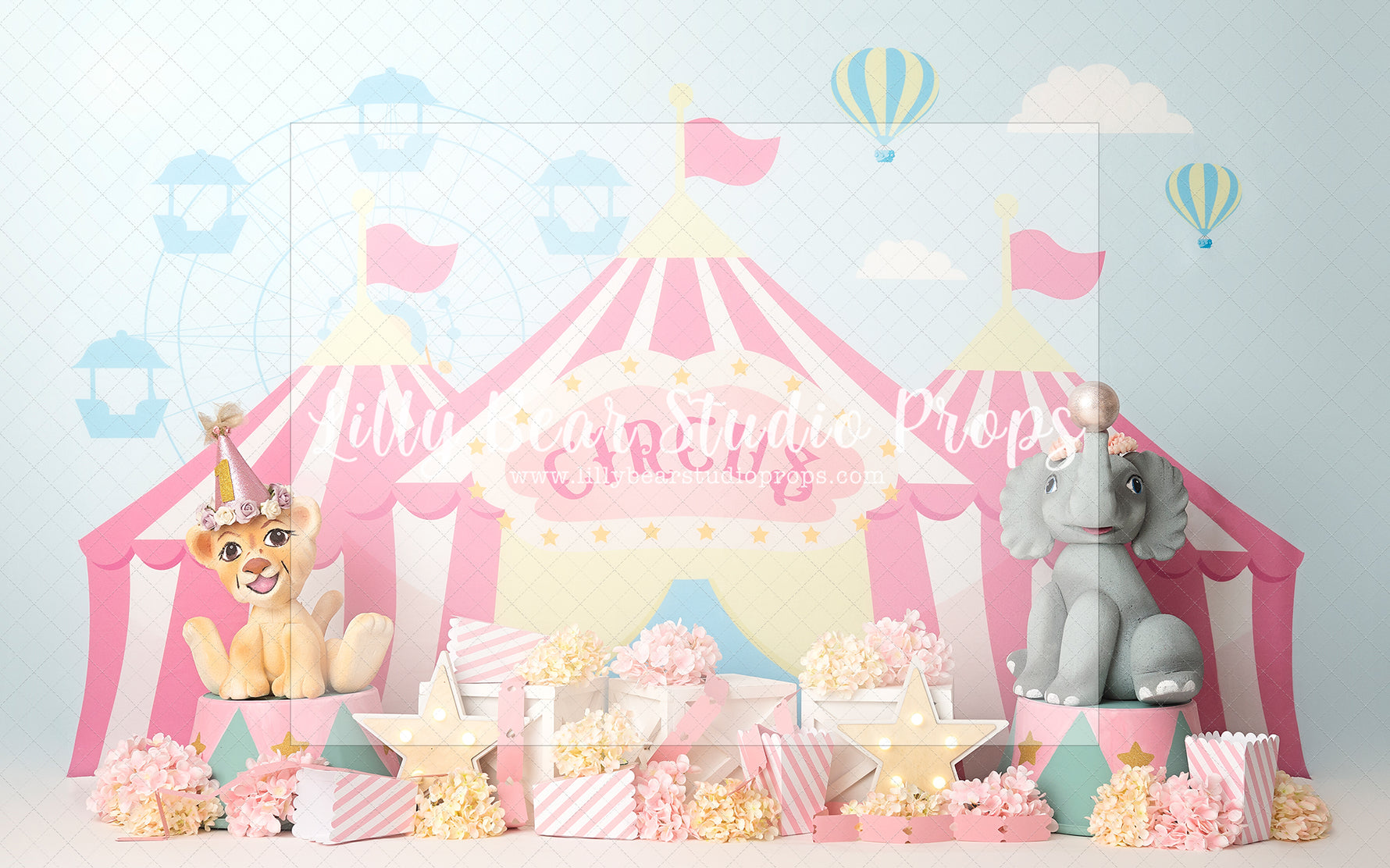 Circus Glam - Lilly Bear Studio Props, circus, circus elephant, circus fair, circus fun, circus horse, circus lion, circus ride, circus show, circus tent, girl circus, lets go to the circus, magic circus, pink circus, purple circus, Wrinkle Free Fabric