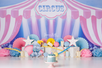 Circus Pastel Stars - Lilly Bear Studio Props, balloon, big top, circus, disney, disney world, disneyland, dumbo, FABRICS, first birthday, girl, kids toys, matel, pink and blue