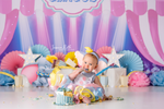 Circus Pastel Stars - Lilly Bear Studio Props, balloon, big top, circus, disney, disney world, disneyland, dumbo, FABRICS, first birthday, girl, kids toys, matel, pink and blue
