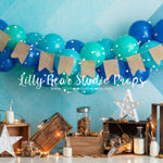 C is for Cookie by Anything Goes Photography sold by Lilly Bear Studio Props, balloon garland - blue balloon garland