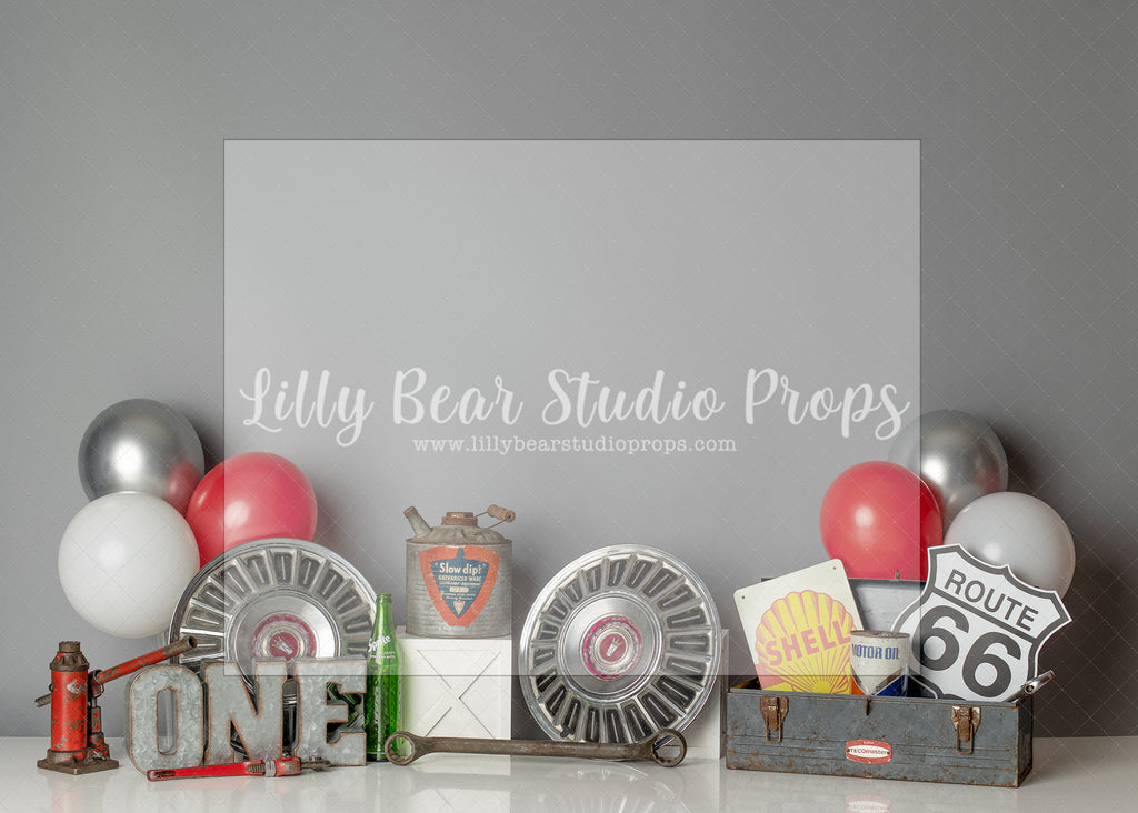 Classic Car - Lilly Bear Studio Props, auto shop, autoshop, bodyshop, bubcaps, cars, Fabric, FABRICS, paper butterflies, Wrinkle Free Fabric
