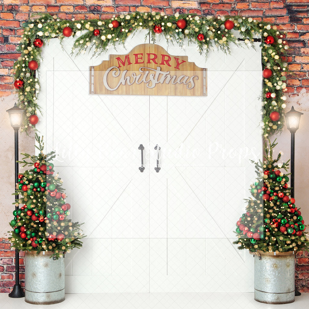 Classic Christmas Decorative Entry - Lilly Bear Studio Props, christmas, Cozy, Decorated, Festive, Giving, Holiday, Holy, Hopeful, Joyful, Merry, Peaceful, Peacful, Red & Green, Seasonal, Winter, Xmas, Yuletide