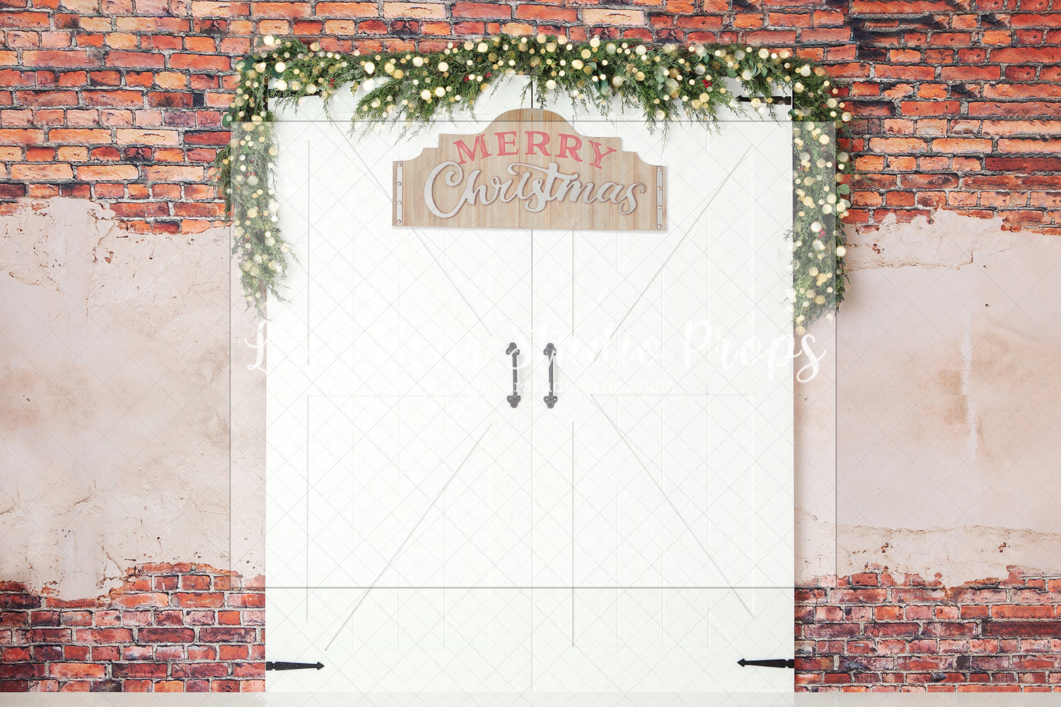 Classic Christmas Door - Lilly Bear Studio Props, christmas, Cozy, Decorated, Festive, Giving, Holiday, Holy, Hopeful, Joyful, Merry, Peaceful, Peacful, Red & Green, Seasonal, Winter, Xmas, Yuletide