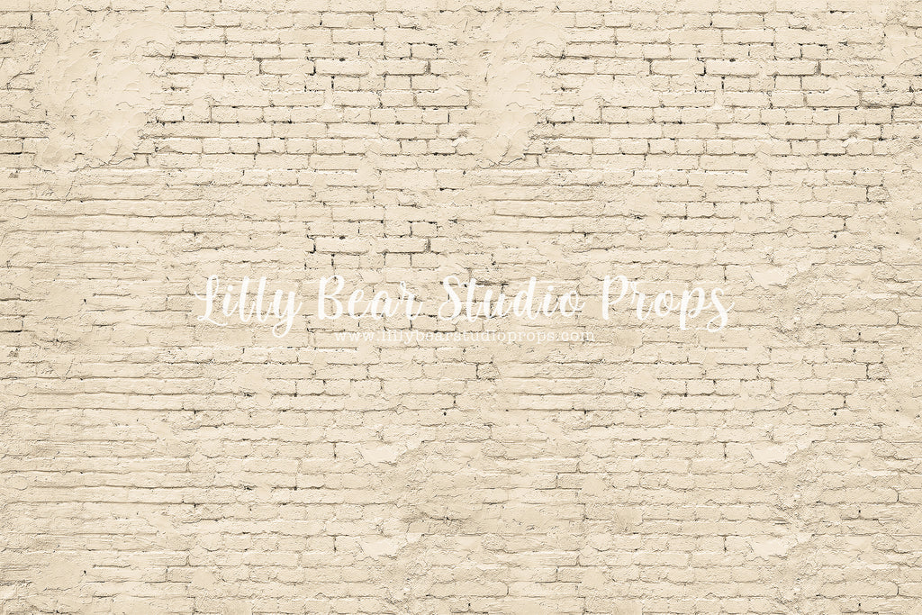 Clifton Brick by Lilly Bear Studio Props sold by Lilly Bear Studio Props, backdrop - beige brick - cream - cream brick