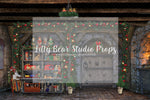 Cobblestone Christmas Entry - Lilly Bear Studio Props, christmas, Cozy, Decorated, Festive, Giving, Holiday, Holy, Hopeful, Joyful, Merry, Peaceful, Peacful, Red & Green, Seasonal, Winter, Xmas, Yuletide