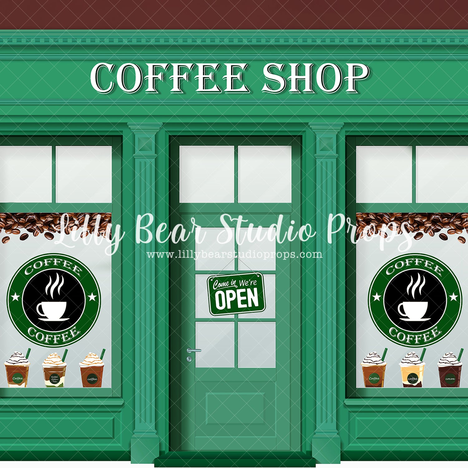 Coffee Shop - Lilly Bear Studio Props, coffee, coffee beans, coffee coffee, coffee cup, coffee shop, lattee, love you a latte