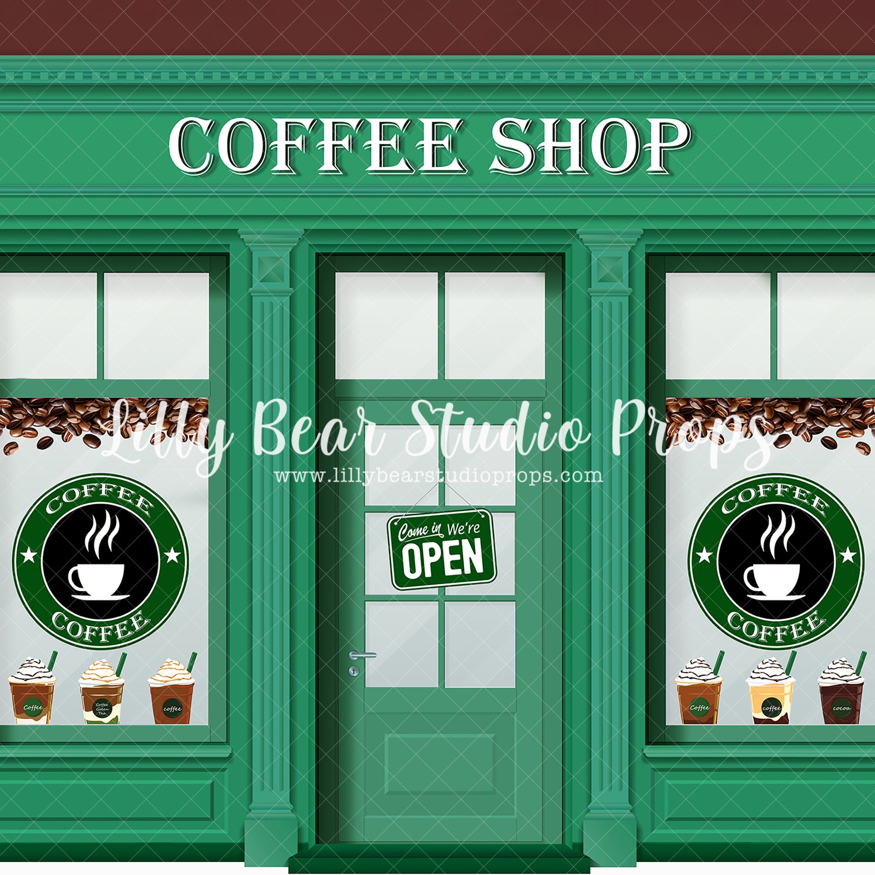 Coffee Shop - Lilly Bear Studio Props, coffee, coffee beans, coffee coffee, coffee cup, coffee shop, lattee, love you a latte