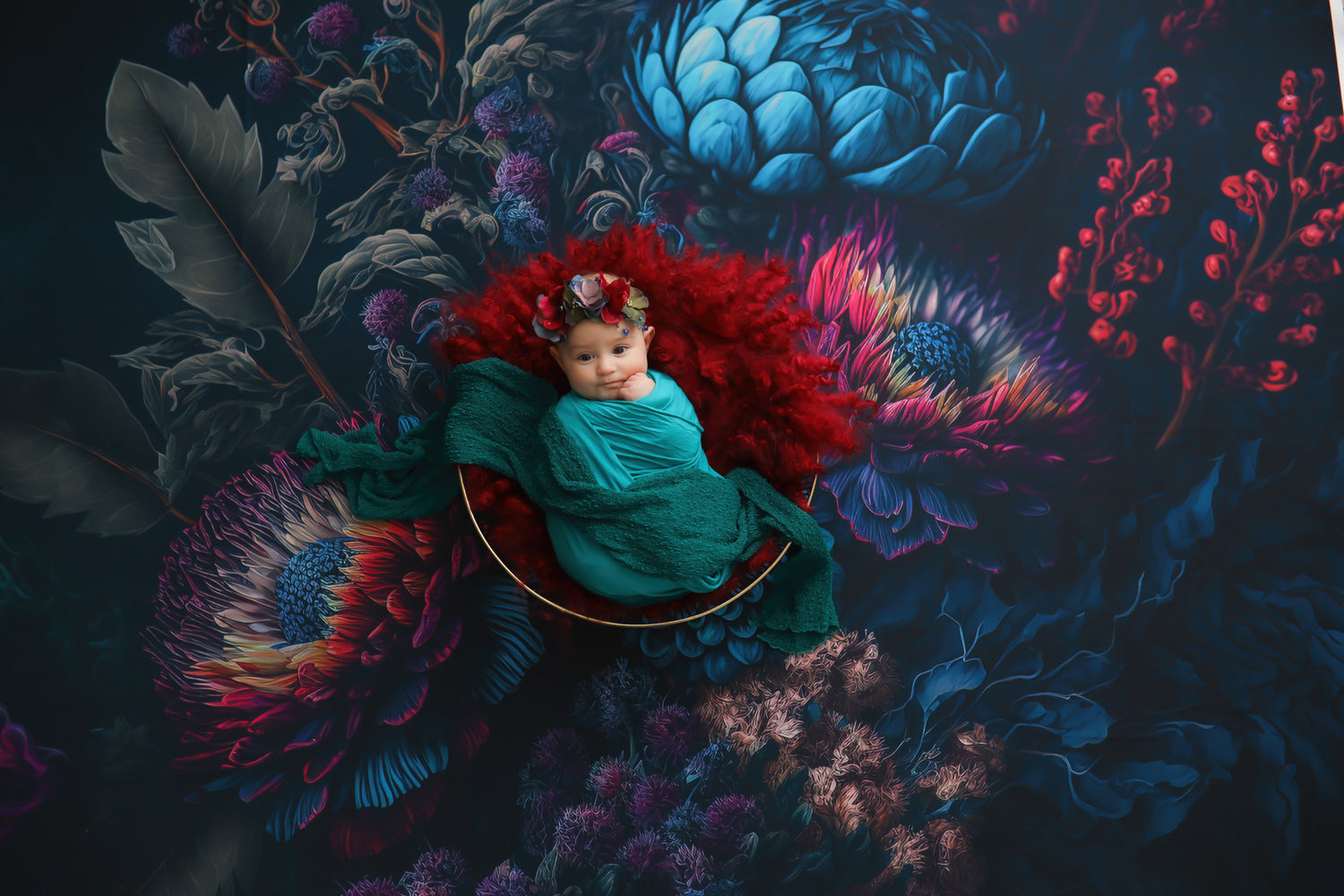 Colour Me Peacock Floral