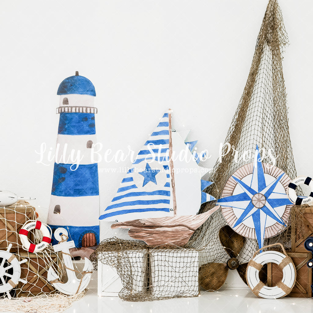 Come Sail With Me - Lilly Bear Studio Props, anchor, arrows, barn, barn doors, barnwood, boat, country, farm, farmhouse, farmhouse chic, lantern, lights, plants, sailboat, sailor, ship, stars, welcome aboard, wood