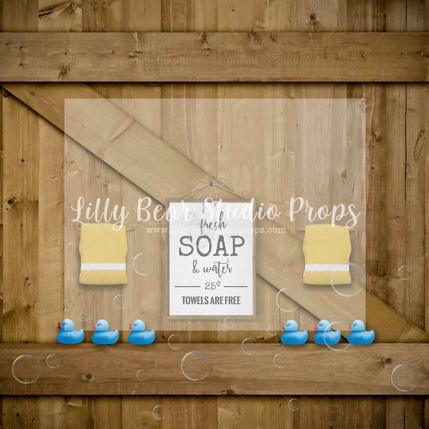 Country Bath - Lilly Bear Studio Props, bath, bubble bath, Fabric, FABRICS, rubber duck, rubber ducky, splash, summer, summertime