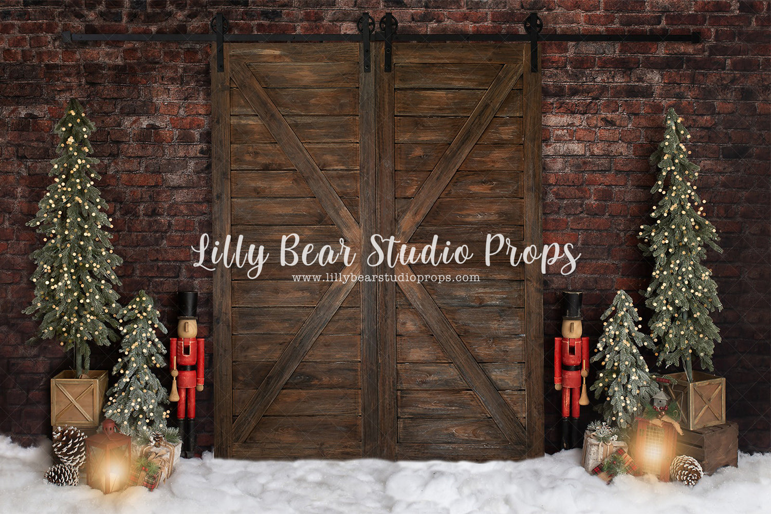Country Christmas Doors by Lilly Bear Studio Props sold by Lilly Bear Studio Props, barn doors - christmas - christmas