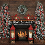 Country Frosted Christmas - Lilly Bear Studio Props, arctic pines, bohemian christmas, boho christmas, boho christmas fireplace, christmas, christmas village, evergreen trees, evergreens, Fabric, holiday, holiday christmas, pine trees, silver winter, snow, snowflakes, snowy forest, snowy pine, snowy pine trees, snowy trees, village, white christmas, white holiday, white winter, winter, winter christmas, winter diamond, Wrinkle Free Fabric